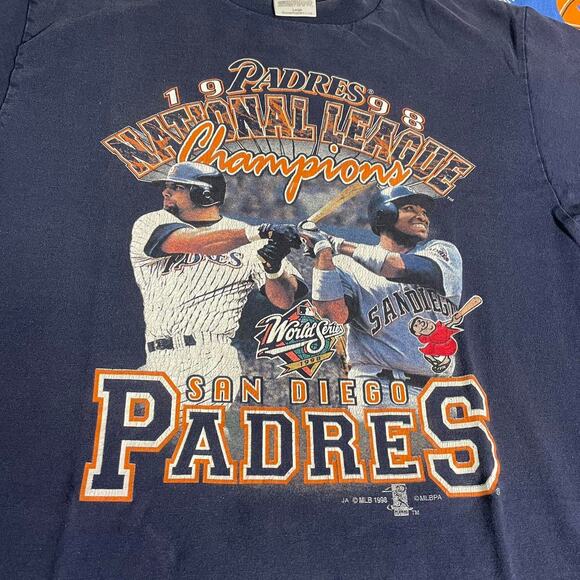Vintage 1998 MLB San Diego Padres World Series Baseball Tee - Picture 3 of 4